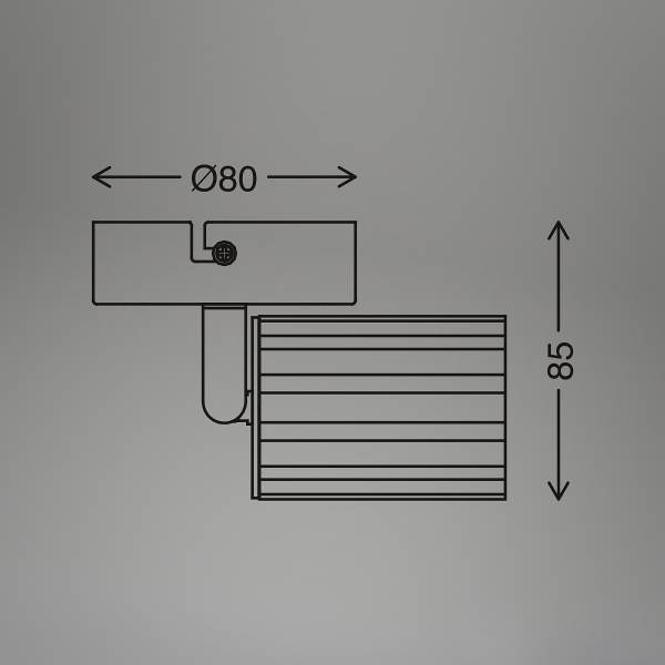 LED Wandleuchte Skaft - Aluminium - Weiß