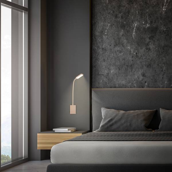 LED Wandleseleuchte Cielo - Polypropylen - Beige