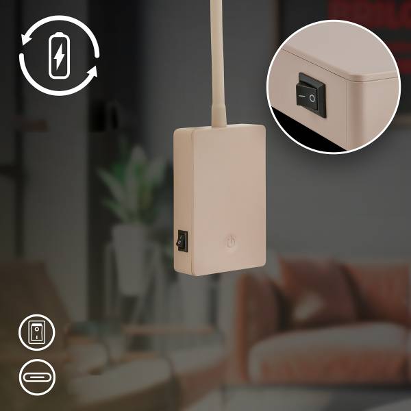 LED Wandleseleuchte Cielo - Polypropylen - Beige