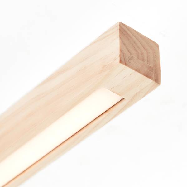 LED-Deckenleuchte Arion - Kiefer Teilmassiv / Stahl - 1-flammig