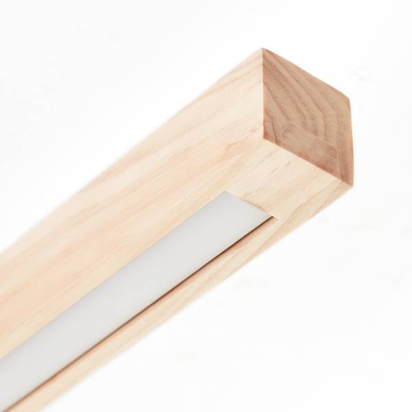LED-Deckenleuchte Arion - Kiefer Teilmassiv / Stahl - 1-flammig