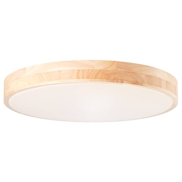 LED-Deckenleuchte Slimline - Polyacryl / Gummibaum Teilmassiv - 1-flammig