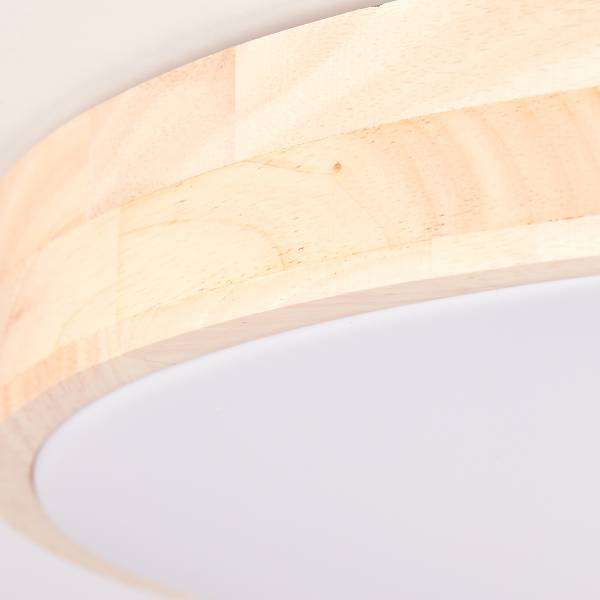 LED-Deckenleuchte Slimline - Polyacryl / Gummibaum Teilmassiv - 1-flammig