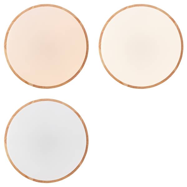 LED-Deckenleuchte Slimline - Polyacryl / Gummibaum Teilmassiv - 1-flammig