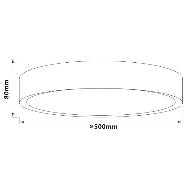 LED-Deckenleuchte Slimline - Polyacryl / Gummibaum Teilmassiv - 1-flammig