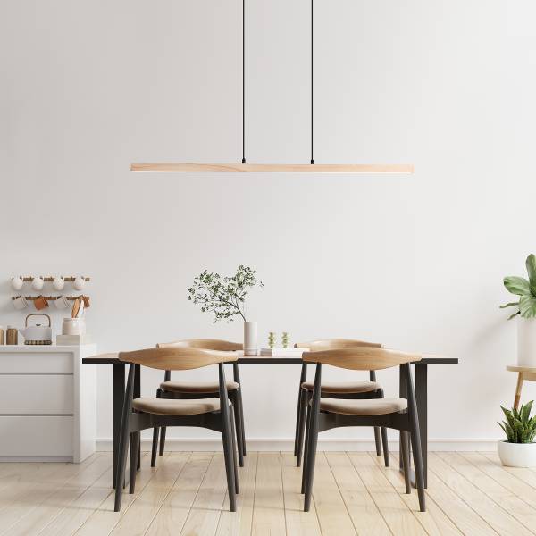 LED-Pendelleuchte Arion - Kiefer Teilmassiv / Stahl - 1-flammig