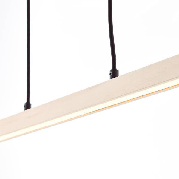 LED-Pendelleuchte Arion - Kiefer Teilmassiv / Stahl - 1-flammig