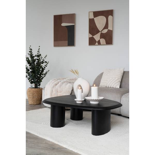 Furnierter Couchtisch Selorejo - Echtholzfurnier - Esche Schwarz