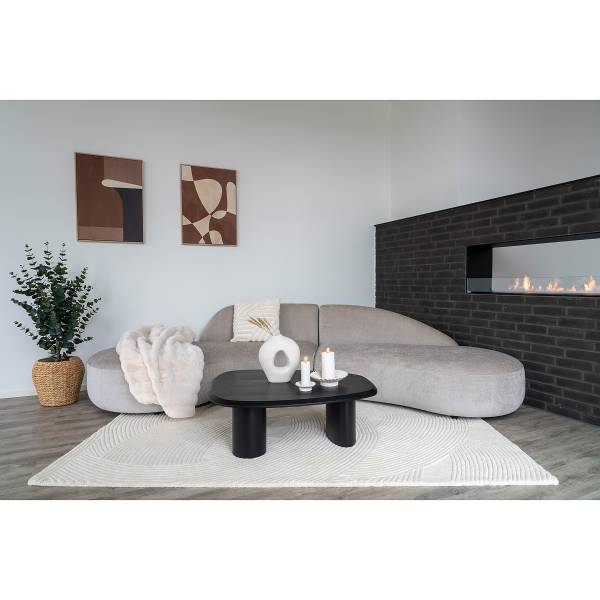 Furnierter Couchtisch Selorejo - Echtholzfurnier - Esche Schwarz