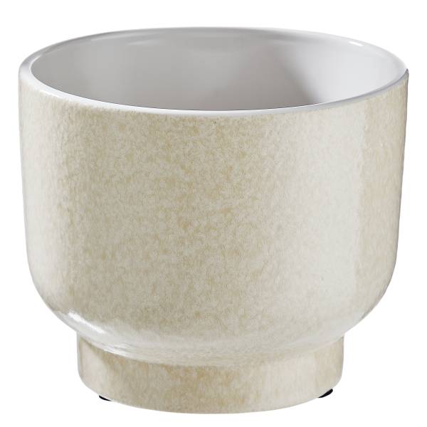 Blumentopf PLANT BOWL - Steingut - Weiß