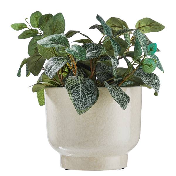 Blumentopf PLANT BOWL - Steingut - Weiß