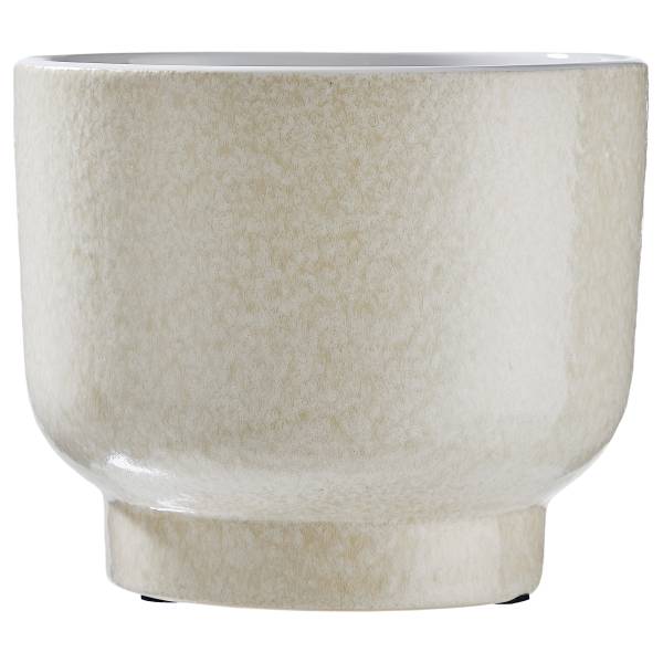 Blumentopf PLANT BOWL - Steingut - Weiß