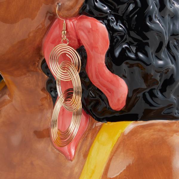 Vase PAOLA - Dolomit - Gelb