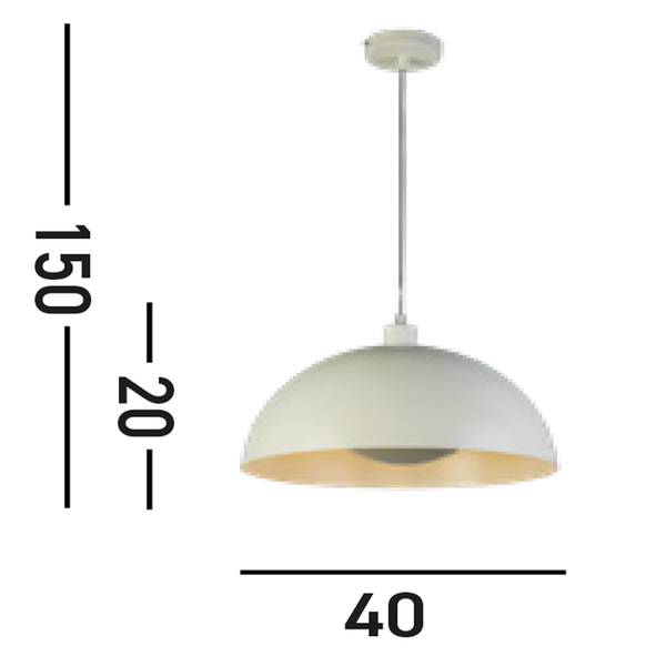 Pendelleuchte Mars - Stahl - 1-flammig - Beige