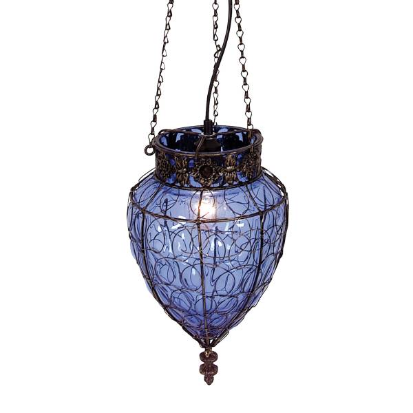 Pendelleuchte Orient Typ B - Farbglas / Eisen - 1-flammig