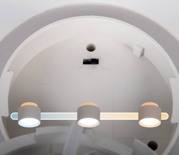 LED-Deckenleuchte Trimes - ABS - 1-flammig - Weiß - Durchmesser: 14 cm