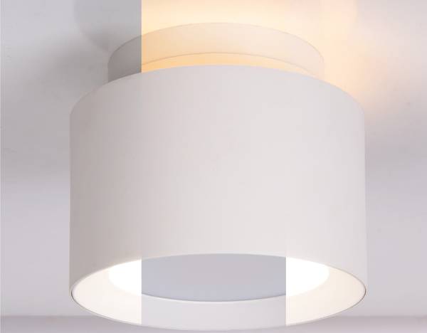 LED-Deckenleuchte Trimes - ABS - 1-flammig - Weiß - Durchmesser: 14 cm