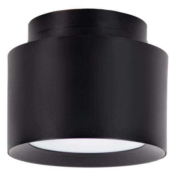 LED-Deckenleuchte Trimes - ABS - 1-flammig - Schwarz - Durchmesser: 14 cm