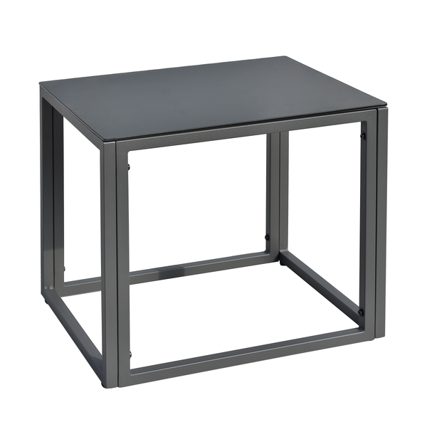 Loungegruppe Moda 3-teilig - Stahl / Webstoff - Grau