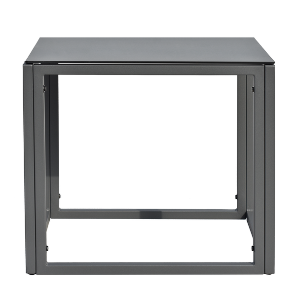 Loungegruppe Moda 3-teilig - Stahl / Webstoff - Grau