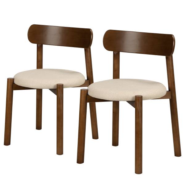 Esszimmerstuhl TARO 2er-Set - Beige / Braun