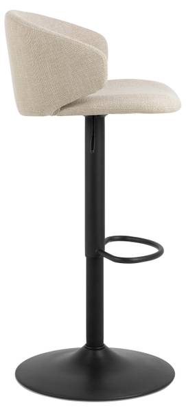 Barhocker Bacavi 2er-Set - Beige - Flachgewebe - Stahl - 46 x 107 x 38 cm