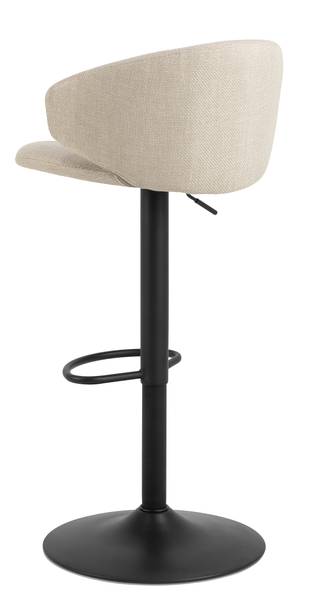 Barhocker Bacavi 2er-Set - Beige - Flachgewebe - Stahl - 46 x 107 x 38 cm