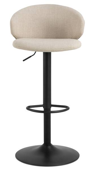 Barhocker Bacavi 2er-Set - Beige - Flachgewebe - Stahl - 46 x 107 x 38 cm
