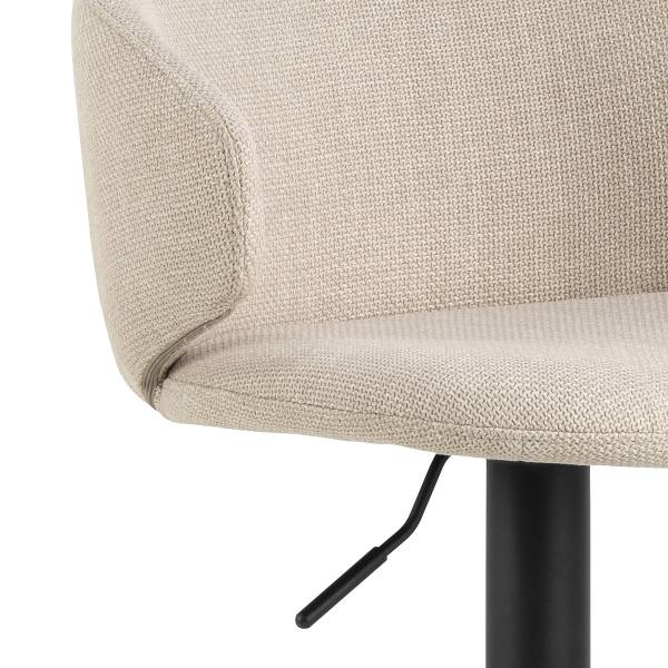Barhocker Bacavi 2er-Set - Beige - Flachgewebe - Stahl - 46 x 107 x 38 cm