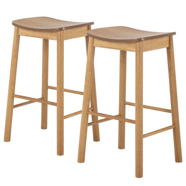 Barhocker Anggai 2er-Set - Holz - Massivholz - 44 x 77 x 40 cm