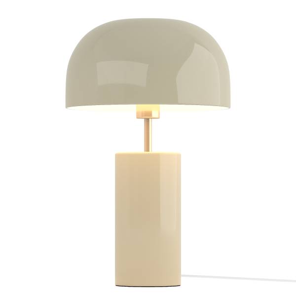Tischleuchte Ylum - Eisen - 1-flammig - Ivory