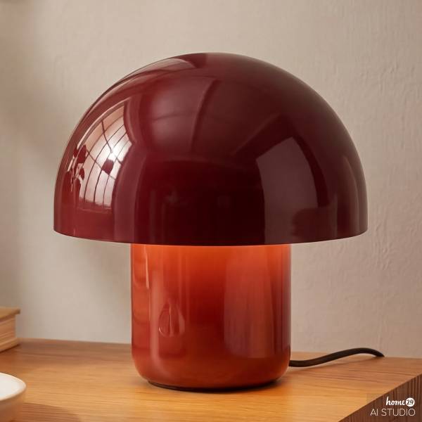 Tischleuchte Rayo - Eisen - 1-flammig - Rot