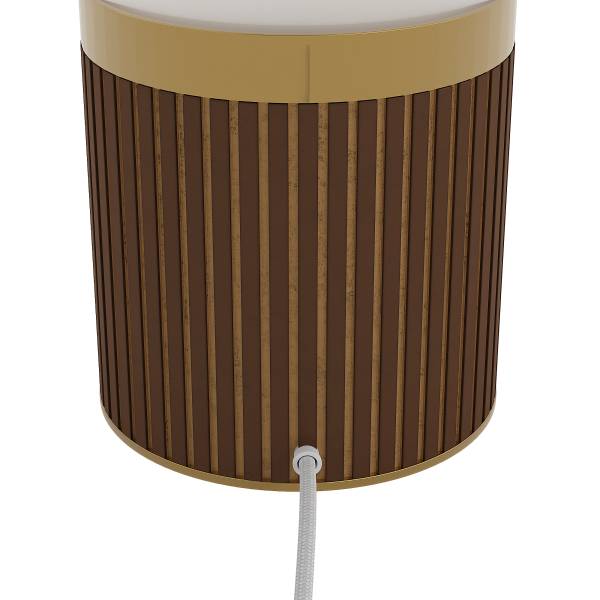 Tischleuchte Luceo - Rattan / Opalglas - 1-flammig