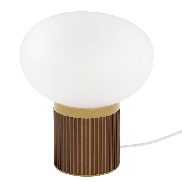 Tischleuchte Luceo - Rattan / Opalglas - 1-flammig