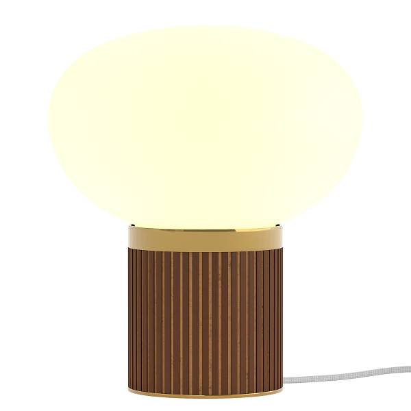 Tischleuchte Luceo - Rattan / Opalglas - 1-flammig