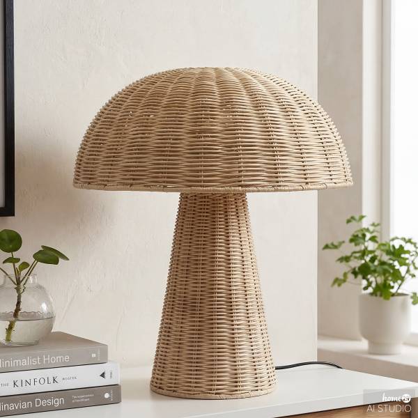 Tischleuchte Molto - Rattan - 1-flammig