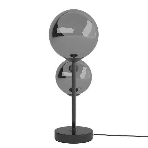 Tischleuchte Orion - Rauchglas / Eisen - 2-flammig - Schwarz