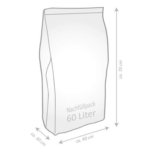 Nachfüllpack EPS Perlen für Sitzsäcke - Weiß - Polyester PVC - 40 x 70 x 30 cm