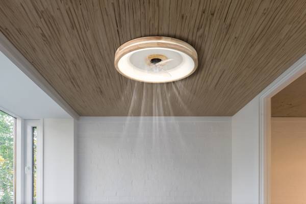 LED-Deckenventilator Gatian Typ A - Acrylglas / Eisen - 1-flammig