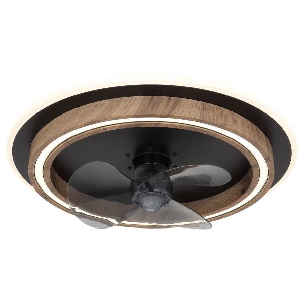 LED-Deckenventilator Bozan - Acrylglas / Eisen - 1-flammig