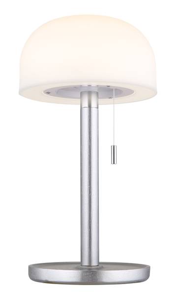 LED-Tischleuchte Norman - Acrylglas / Bambus massiv - 1-flammig - Silber
