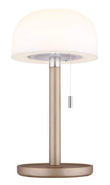 LED-Tischleuchte Norman - Acrylglas / Bambus massiv - 1-flammig - Beige