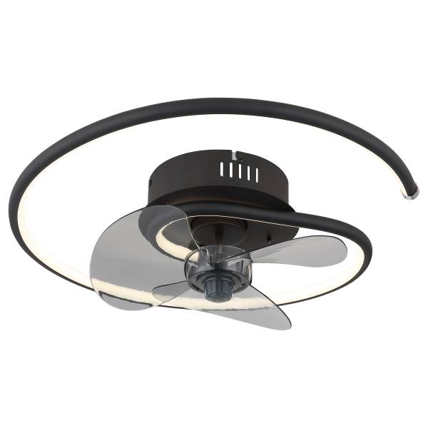LED-Deckenventilator Koren - Acrylglas / Eisen - 1-flammig