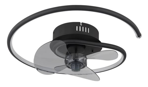 LED-Deckenventilator Koren - Acrylglas / Eisen - 1-flammig