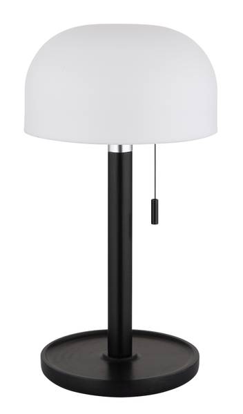 LED-Tischleuchte Norman - Acrylglas / Bambus massiv - 1-flammig - Schwarz