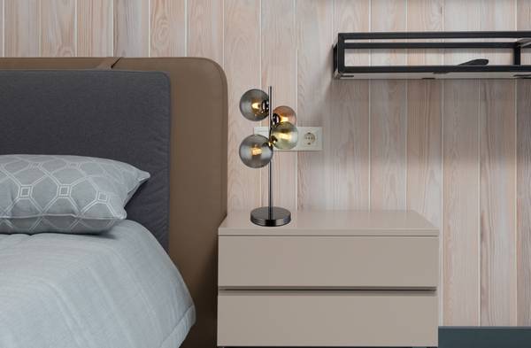 LED-Tischleuchte Riha Typ B - Farbglas / Eisen - 4-flammig