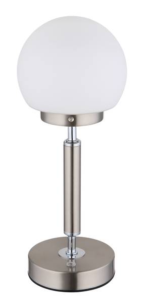 LED-Tischleuchte Haku Typ A - Opalglas / Eisen - 1-flammig - Silver White