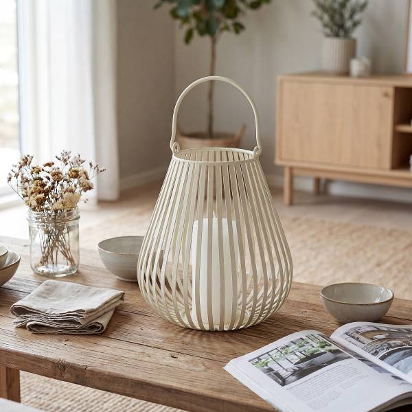Laterne QUIETUDE - Eisen - Creme