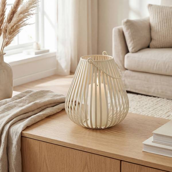 Laterne QUIETUDE - Eisen - Creme