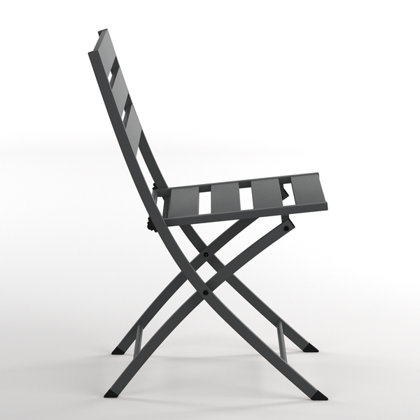 Klappstuhl Kovo 2er-Set - Stahl - Anthrazit